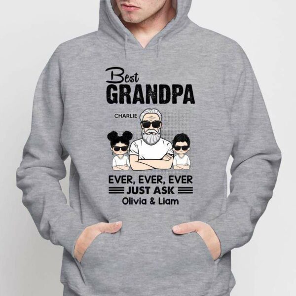 Hoodie & Sweatshirts Best Grandpa Grandkids Personalized Hoodie Sweatshirt