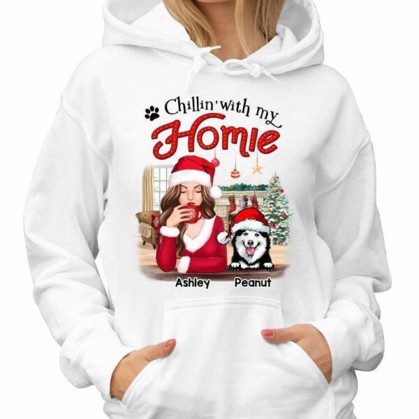 Hoodie & Sweatshirts Chillin‘ With My Homies Dog Personalized Hoodie Sweatshirt