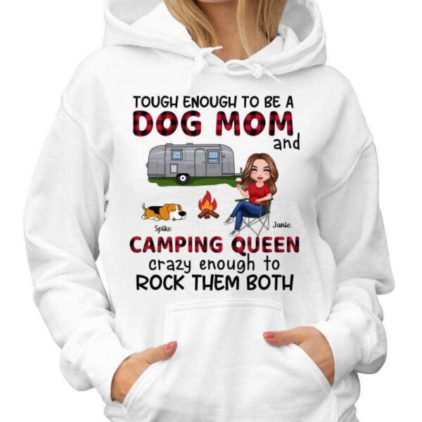 Hoodie & Sweatshirts Doll Girl Camping Queen Dog Mom Personalized Hoodie Sweatshirt