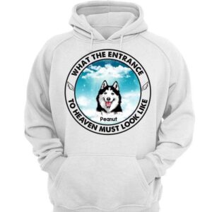 Hoodie & Sweatshirts Entrance To Heaven Look Like Pet Memorial Personalized Hoodie Sweatshirt Hoodie / White Hoodie / S