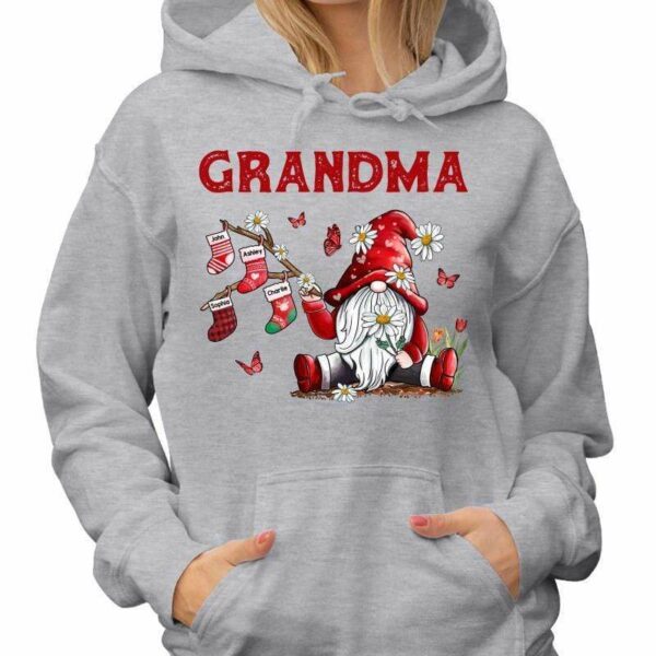 Hoodie & Sweatshirts Gnome Grandma Stocking Personalized Hoodie Sweatshirt