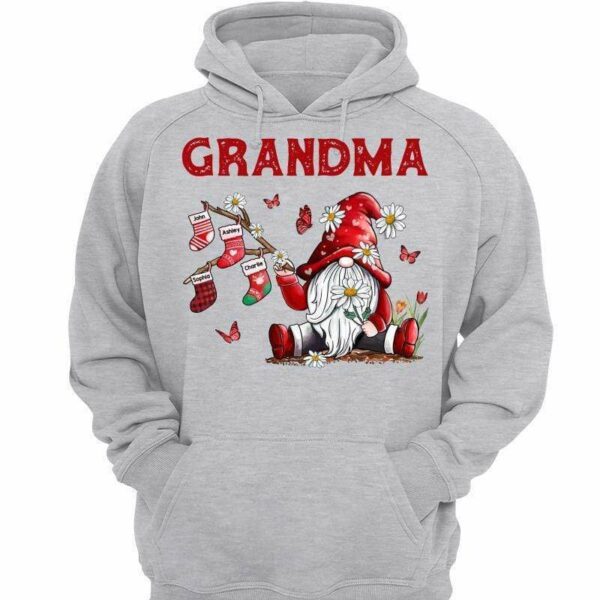 Hoodie & Sweatshirts Gnome Grandma Stocking Personalized Hoodie Sweatshirt Hoodie / Ash Hoodie / S