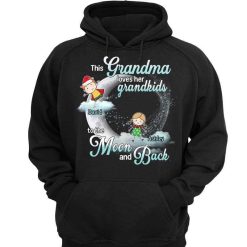 Hoodie & Sweatshirts Grandma Loves Her Grandkids Personalized Hoodie Sweatshirt Hoodie / Black Hoodie / S