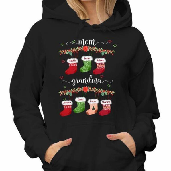 Hoodie & Sweatshirts Mom Grandma Christmas Personalized Hoodie Sweatshirt