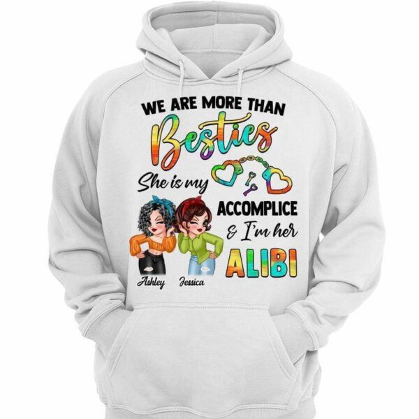 Hoodie & Sweatshirts More Than Besties Sassy Girls Personalized Hoodie Sweatshirt Hoodie / White Hoodie / S