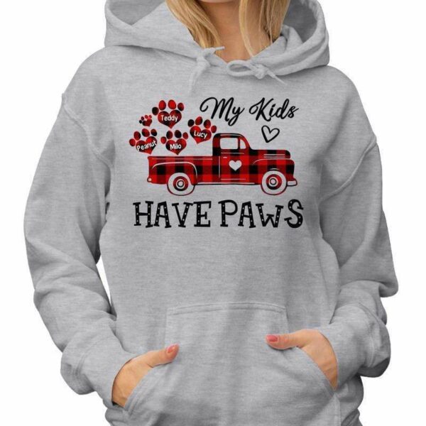Hoodie & Sweatshirts My Children Meow And Woof Dog Mom Personalized Hoodie Sweatshirt