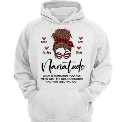Hoodie & Sweatshirts Nanatude Grandma Funny Christmas Gift Personalized Hoodie Sweatshirt Hoodie / White Hoodie / S
