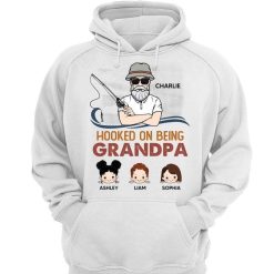 Hoodie & Sweatshirts Old Man Fishing Grandpa Personalized Hoodie Sweatshirt Hoodie / White Hoodie / S