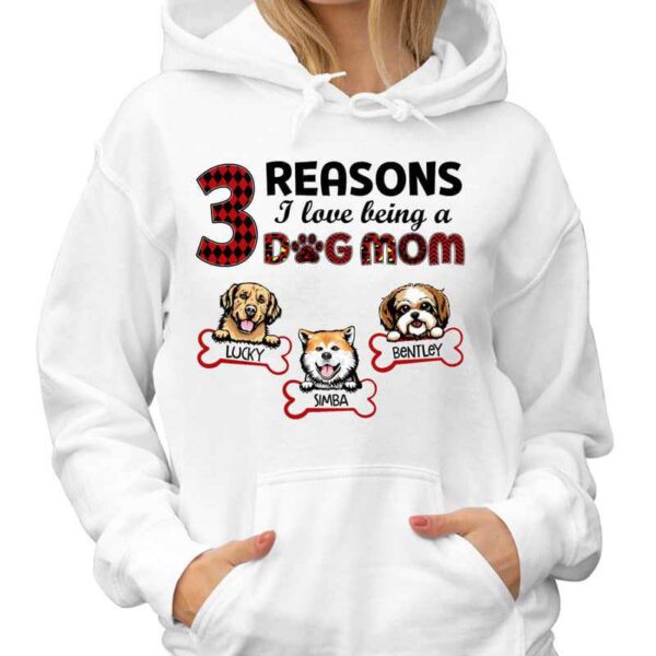 Hoodie & Sweatshirts Reasons Loving Being Dog Mom Personalized Hoodie Sweatshirt