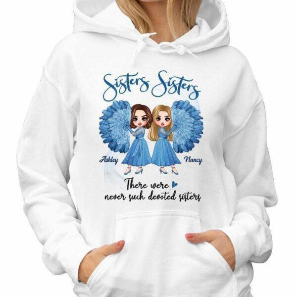 Hoodie & Sweatshirts Sisters Sisters Doll Besties Christmas Personalized Hoodie Sweatshirt