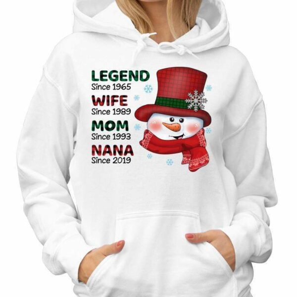 Hoodie & Sweatshirts Snowman Legend Grandma Personalized Hoodie Sweatshirt
