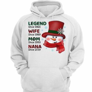 Hoodie & Sweatshirts Snowman Legend Grandma Personalized Hoodie Sweatshirt Hoodie / White Hoodie / S