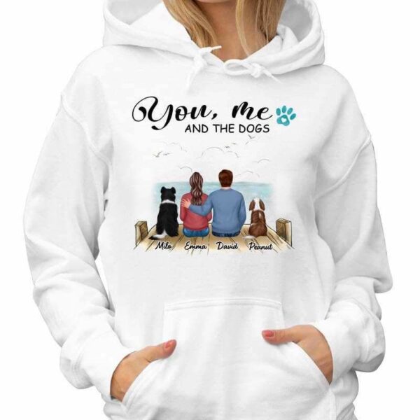 Hoodie & Sweatshirts You Me And The Dogs Couple Personalized Hoodie Sweatshirt
