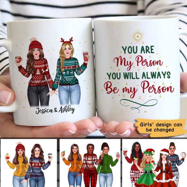 Mug My Person Christmas Besties Personalized Mug Ceramic Mug / White / 11oz