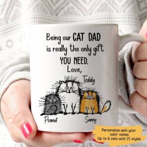 Mugs Being My Cat Dad Personalized Cat Dad Coffee Mug 11oz