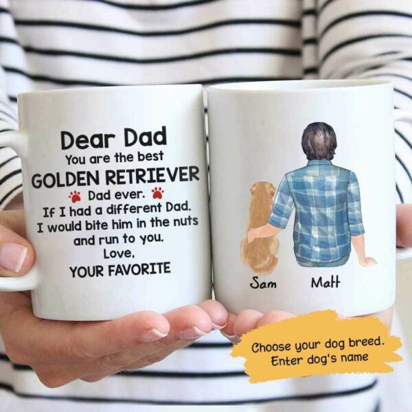 Mugs Best Dog Dad Personalized Dog Dad Coffee Mug 11oz