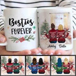 Mugs Besties Christmas Tree Personalized Coffee Mug 11oz