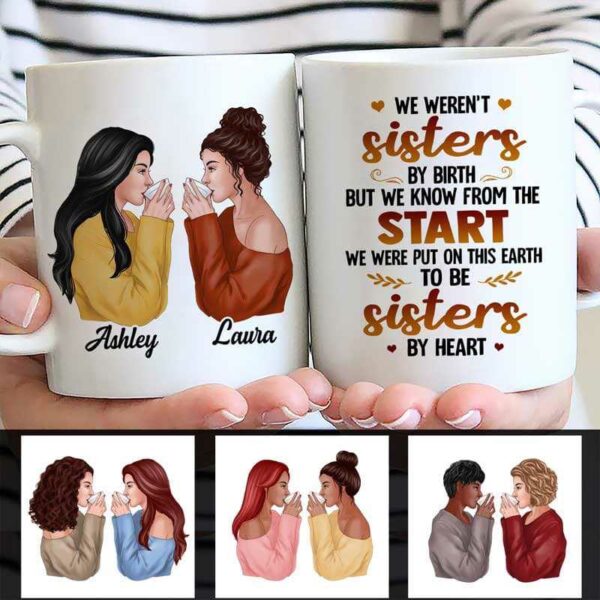 Mugs Besties Sisters Drinking Personalized Mug 11oz