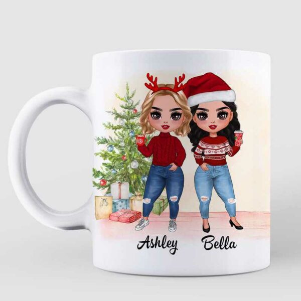 Mugs Christmas Doll Besties Personalized Mug