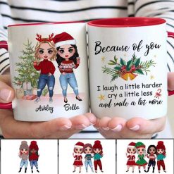 Mugs Christmas Doll Besties Personalized Mug Ceramic Mug / White / 11oz