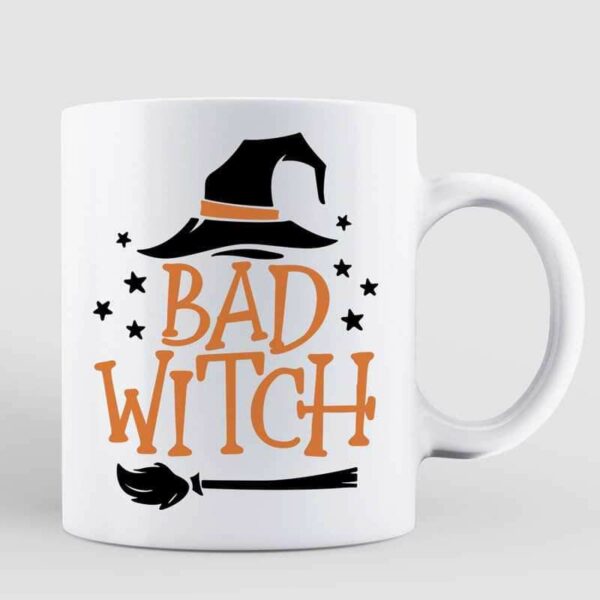 Mugs Front View Halloween Besties Good Witch Bad Witch Personalized Mug 11oz