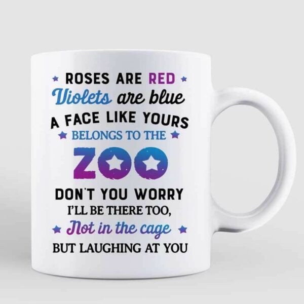 Mugs Roses Are Red Selfie Besties Personalized Mug 11oz