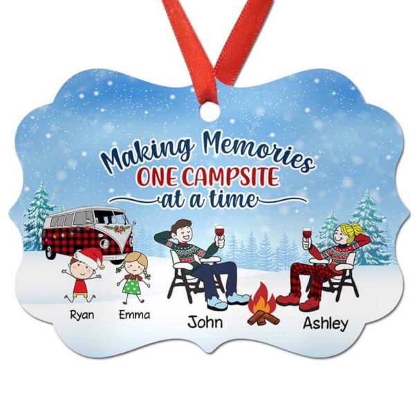 Ornament Camping Stick Family Personalized Christmas Ornament