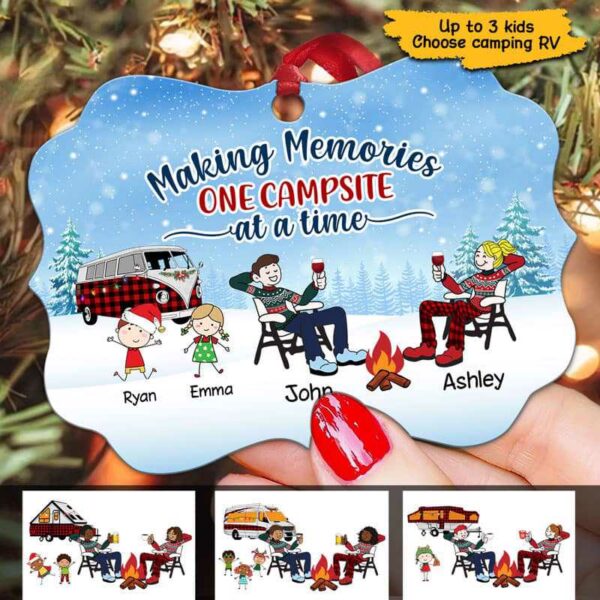 Ornament Camping Stick Family Personalized Christmas Ornament Pack 1