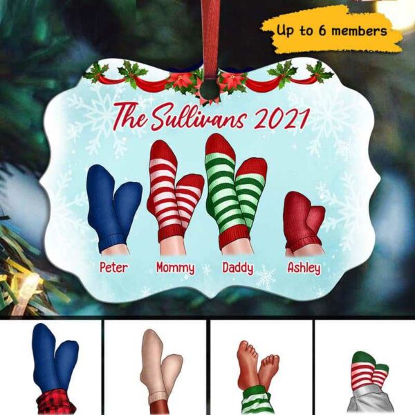 Ornament Christmas Family Leg Personalized Christmas Ornament Pack 1
