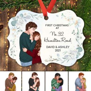 Ornament Couple First Christmas Together Personalized Christmas Ornament Pack 1