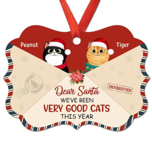 Ornament Dear Santa Cats Envelope Personalized Christmas Ornament