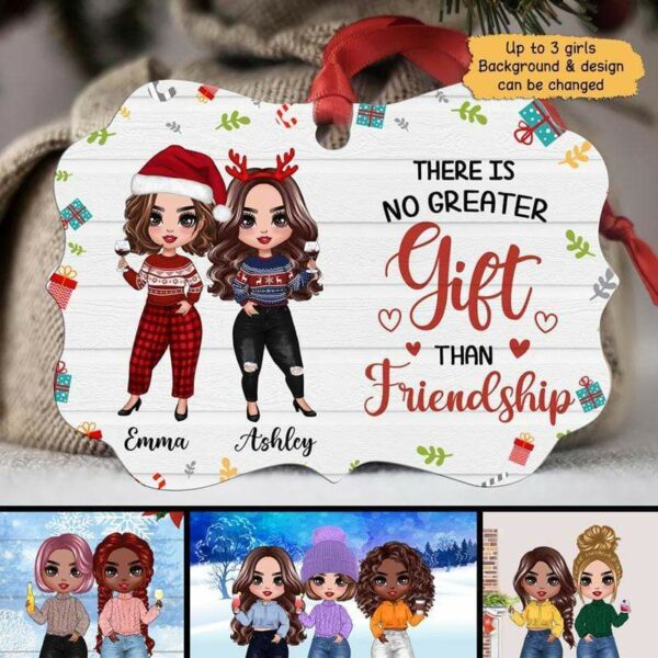 Ornament Doll Besties Standing Personalized Christmas Ornament Pack 1