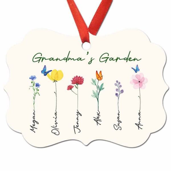 Ornament Family Watercolor Flowers Personalized Christmas Ornament