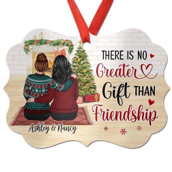 Ornament Friendship Siblings Bestie Sister Personalized Christmas Ornament