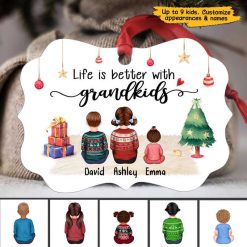 Ornament Grandkids Make Life Better Personalized Christmas Ornament Pack 1