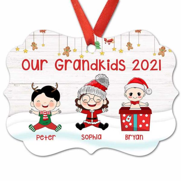 Ornament Grandkids Sitting Personalized Christmas Ornament