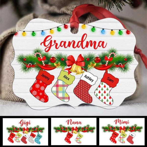 Ornament Grandma Stocking Personalized Christmas Ornament Pack 1