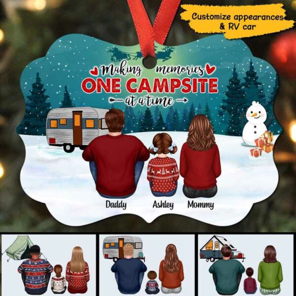 Ornament Making Camping Memories Family Personalized Christmas Ornament Pack 1