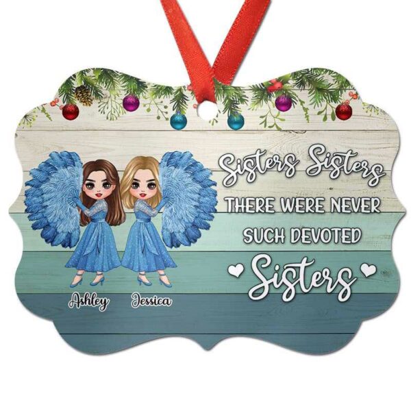 Ornament Sisters Sisters Doll Besties Personalized Christmas Ornament