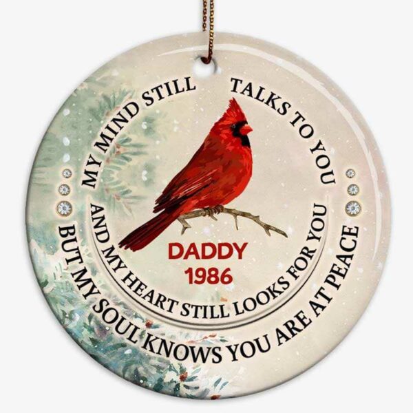 Ornament Still Looks For You Cardinal Memorial Family Personalized Circle Ornament