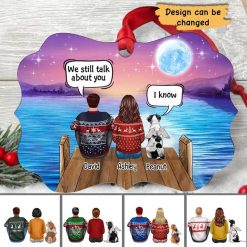 Ornament We Still About You Couple & Dog Memorial Personalized Christmas Ornament Pack 1
