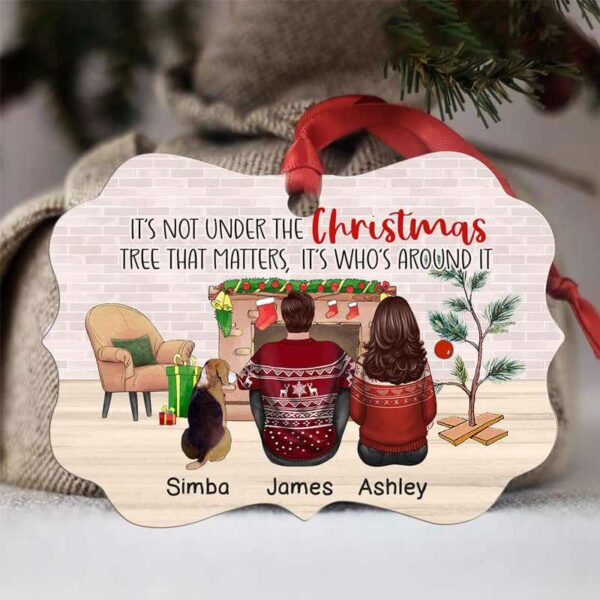Ornament Who Around Christmas Tree Matters Dog Personalized Christmas Ornament Pack 1
