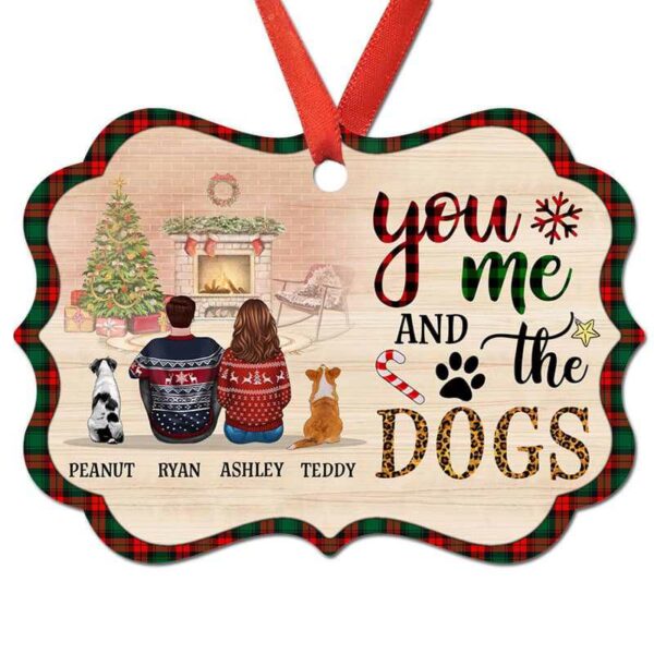 Ornament You Me And The Dogs Personalized Christmas Ornament