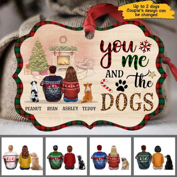 Ornament You Me And The Dogs Personalized Christmas Ornament Pack 1