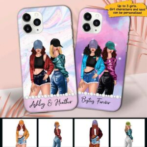 Phone Case Girl Character Besties Personalized Phone Case IPHONE / 12 PRO MAX