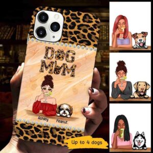 Phone Case Leopard Dog Mom Pattern Cocktail Girl Personalized Phone Case IPHONE / 12 PRO MAX