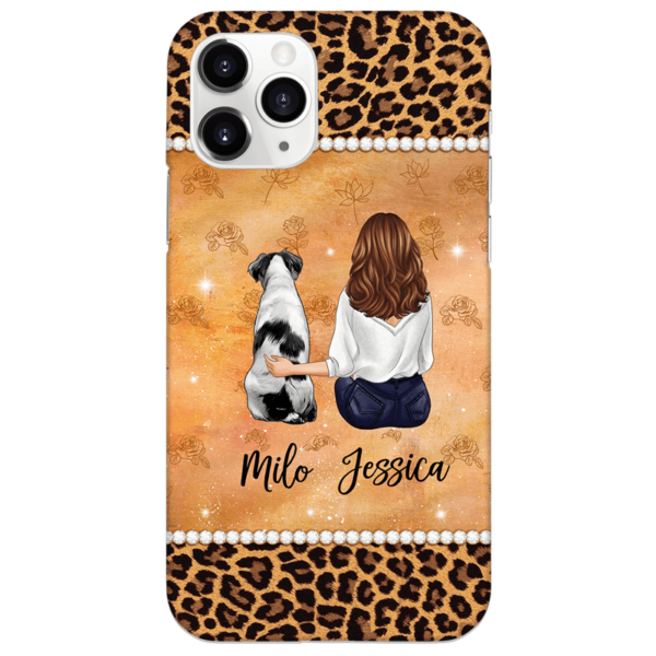 Phone Case Leopard Dog Mom Personalized Phone Case