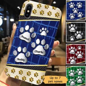 Phone Case Metal Leather Texture Dog Cat Mom Personalized Phone Case IPHONE / 12 PRO MAX