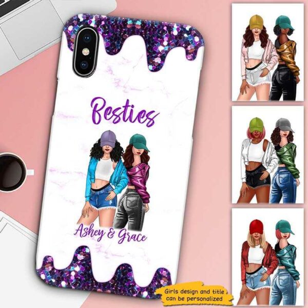 Phone Case Posing Besties Personalized Phone Case IPHONE / 12 PRO MAX