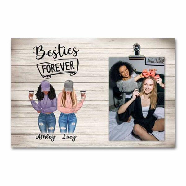 Picture Frame Besties You Are My Person Personalized Picture Frame 12"x08"